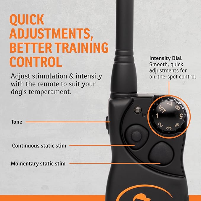 SportDOG YardTrainer 300 Remote Dog Training Collar - 300 Yard Range, 7 Static Levels, Tone & Vibration, DryTek Waterproof, Rechargeable, No-Look Design - Ideal for Yard and Park Training