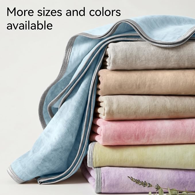 Guohaoi Cooling Throw Blanket for Hot Sleepers, Twin Size 80''×90'' Lightweight Breathable Summer Bed Blanket for Couch, Arc-Chill Q-Max >0.5 Cool Fiber, Lightweight Blanket Light Purple