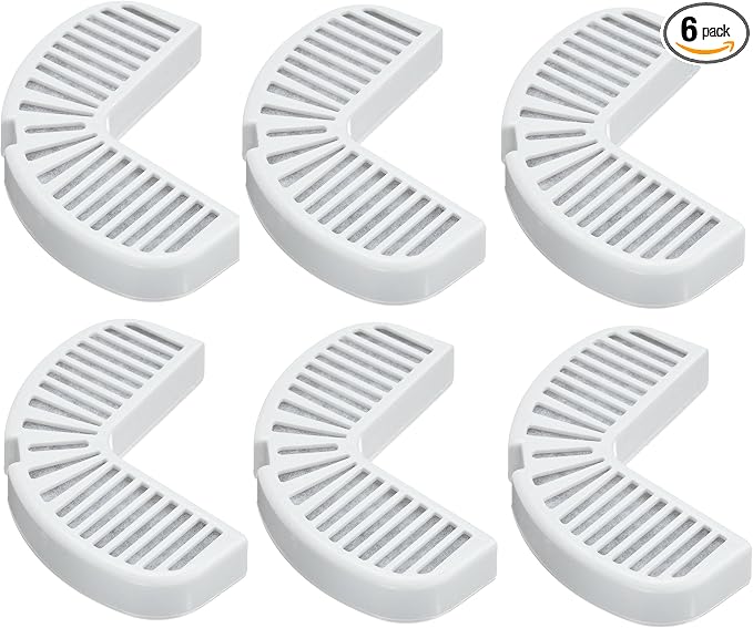 Pioneer Pet Replacement Filters for Ceramic and Stainless Steel Fountains, (6 filters)