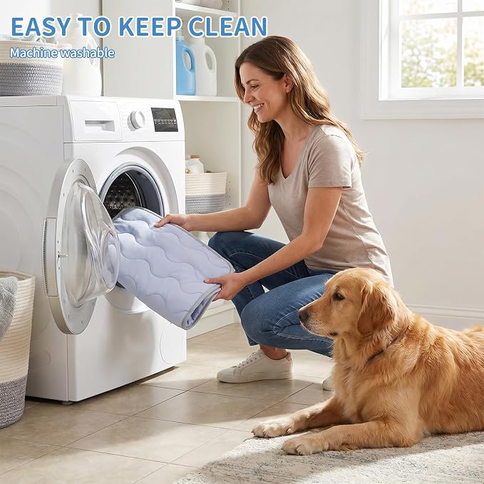 Dog Cooling Mat Non-Toxic Self Cooling Pad for Dogs Cats in Hot Summer Cool Pad Washable & Easy Clean