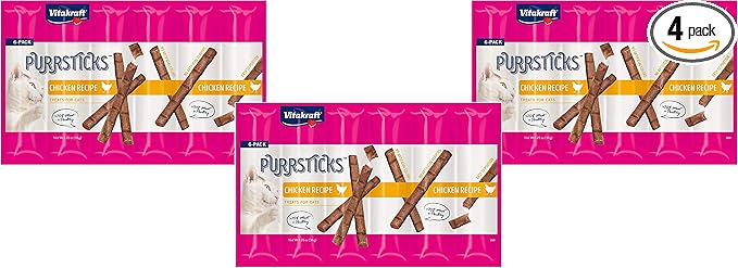 Vitakraft 18 Pack of Chicken Purrsticks Cat Treats