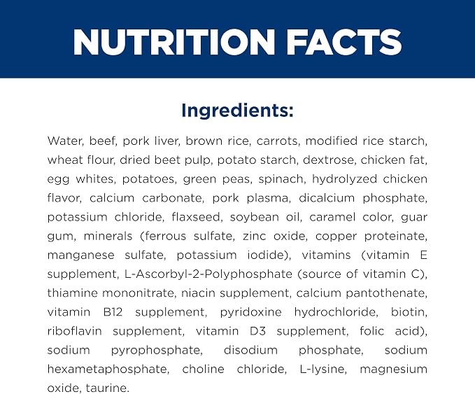 Hill's Science Diet Adult 1-6 Wet Dog Food, Beef & Vegetables, 12.8 oz. Cans, 12-Pack