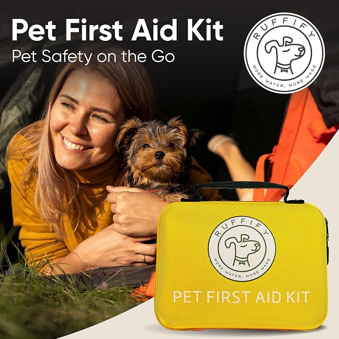 Dog and Cat First Aid Kit – Vet Approved, 74 Essential Items Pet Emergency Kit Accessories for Car, Travel, Hunting, Hiking & Camping Gear with Mini Pouch for Home, Office & Outdoor Adventures