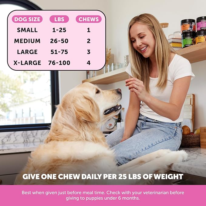 10-in-1 Dog Multivitamin Supplement with Glucosamine & Probiotics - Hip & Joint Support, Digestive Health, Immune Support, Heart & Skin - All-in-One Daily Vitamins & Omega-3s for Dogs (Chicken 180 Ct)