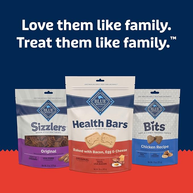 Blue Buffalo Health Bars Dog Biscuits Variety Pack (Bacon Egg Cheese, Apples & Yogurt, Pumpkin & Cinnamon) Healthy Dog Treats with No Artificial Flavors or Preservatives, 16 oz. Each (3 Bags)