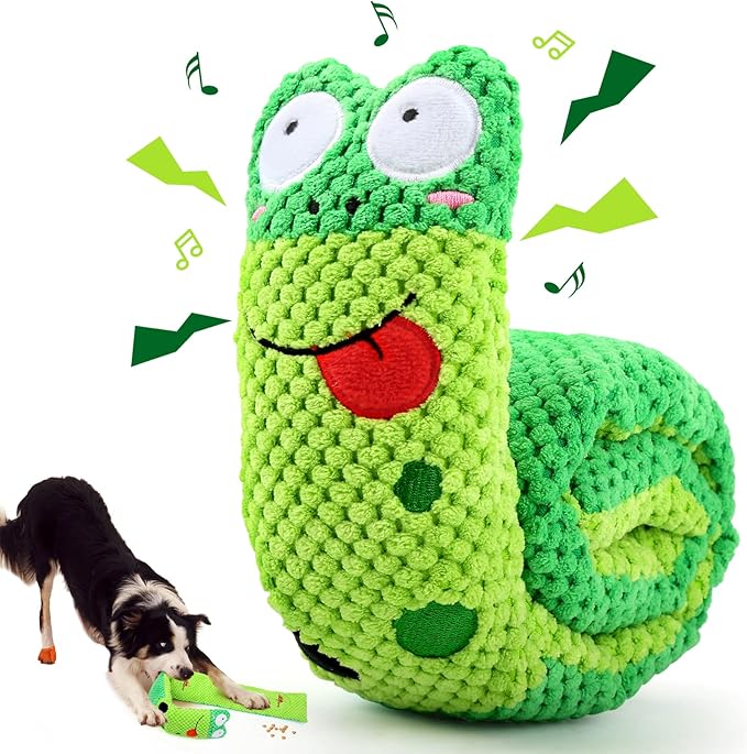 Letsmeet Squeaky Snuffle Dog Toy for Boredom Relief, Interactive Treat Puzzle Plush for Mental Stimulation & Foraging Training, Soft Chew Toy for Small Medium Dogs