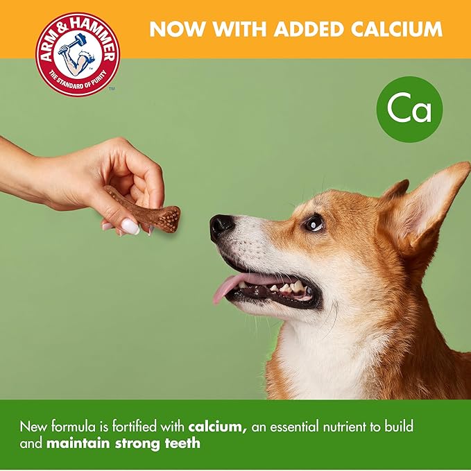 Arm & Hammer for Pets Nubbies Dental Treats Value Size Baking Soda Calcium Dog Dental Chews Scrubs Plaque Tartar Chicken Flavor 139 Count 52.8 OZ 6 Pack