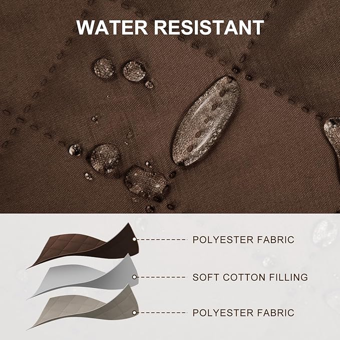HOMERILLA Reversible 3 Cushion Couch Cover for Dogs Water Resistant Washable Pets Furniture Protector Sofa Cover with Elastic Straps (68" Sofa, Chocolate/Beige)