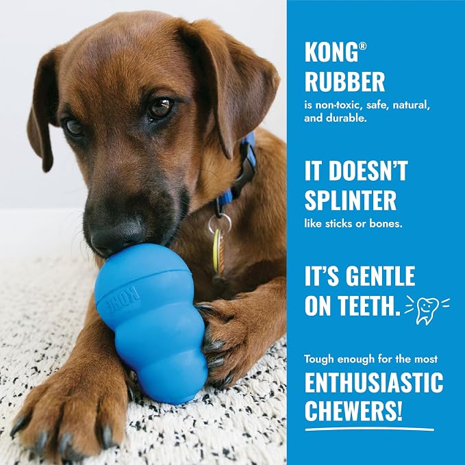 KONG Puppy Activity Ball - Soft & Durable Natural Puppy Rubber Dog Toy - Chew Toy for Teething Puppies - Eases Aching Teeth & Gums - for Medium Puppies - Pink