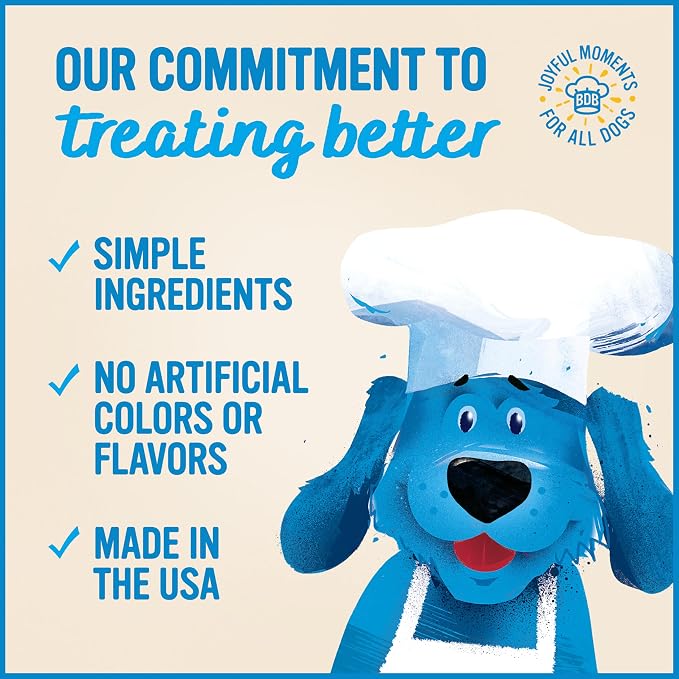 Blue Dog Bakery More Crunch Medium Beef & Bone Broth Dog Treats, Dog Biscuits for Large Breeds, Healthy Treats, All Natural, 18 oz (Pack of 2)