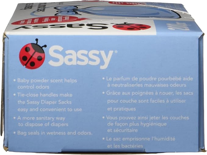 Sassy Baby Disposable Diaper Sacks, Packaging may vary 200 Count (Pack of 6)