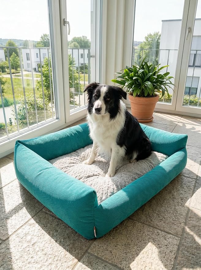 Washable Medium Dog Bed Medium Size Dog, Rectangle Dog Beds for Medium Dogs, Orthopedic Dog Bed, Warming Soft Calming Sleeping Puppy Bed Durable Pet Bed with Anti-Slip Bottom 30 Inches