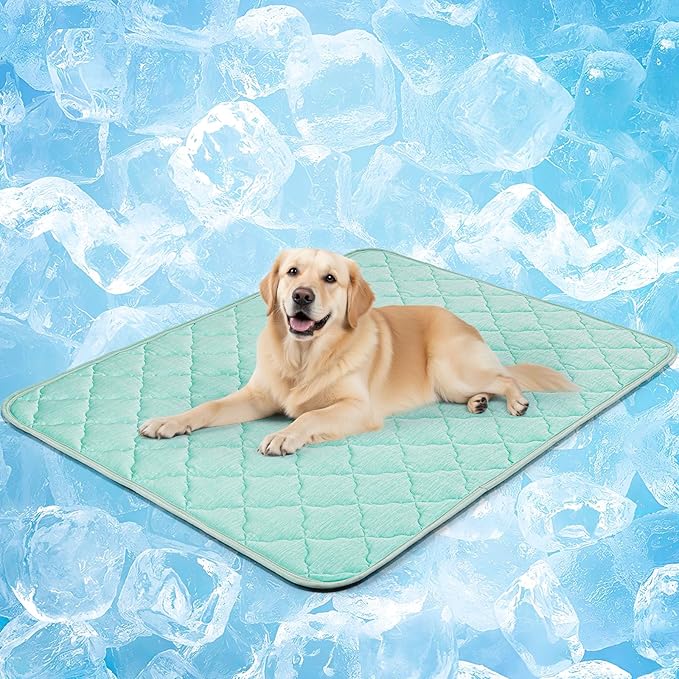 LOOBANI Dog Cooling Mat for Extra Large Dogs - 60" x 40" Dog Cooling Pad for Summer with Anti-Slip Bottom, Washable & Leakproof Cool Mat for Dogs, Cats, Indoor & Outdoor Use, Bed, Couch, and Crate