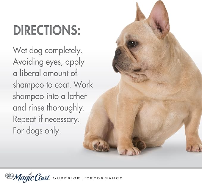 Four Paws Magic Coat Hypoallergenic Nourishing Oatmeal Shampoo for Dogs, Moisturizing Dog Wash for Itchy Dry Skin, Dog Grooming, Soothing Cucumber Scent, 16 Ounce