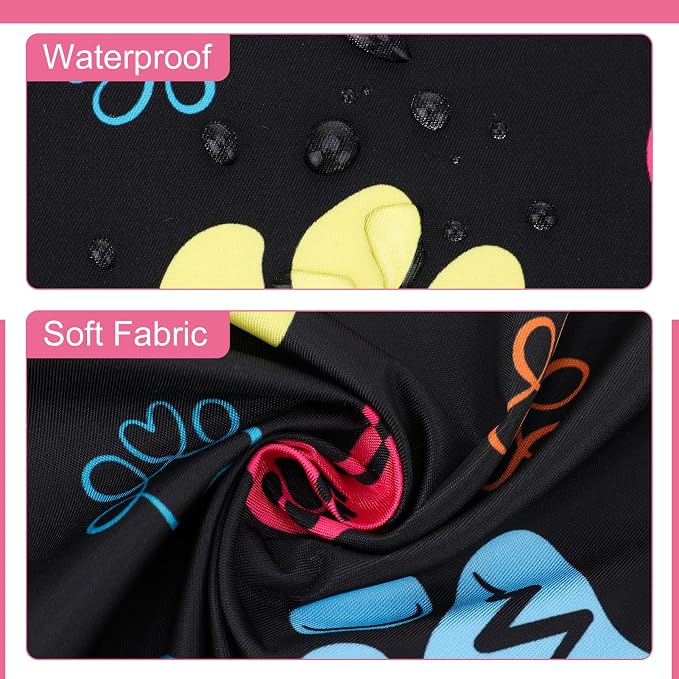 Dog Grooming Waterproof Apron with 2 Pockets, Cute Animals Puppy Dog Pets Apron