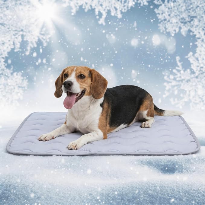 NAMOTEK Washable Dog Cooling Mat Ice Silk Cool Mat for Pet Self Comfortable Blanket Dog Pad