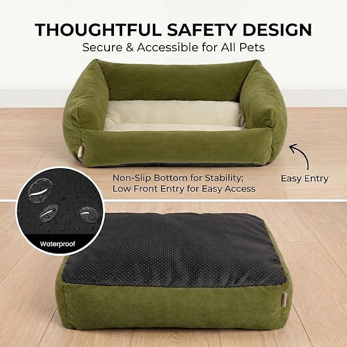 Small Dog Bed for Small Dogs, Cat Beds for Indoor Cats Washable, Orthopedic Dog Bed, Soft Warming Calming Sleeping Puppy Bed Durable Pet Bed with Anti-Slip Bottom 20 Inches