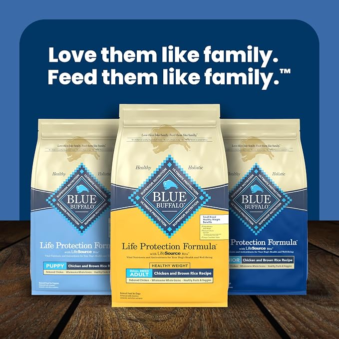 Blue Buffalo Life Protection Formula Healthy Weight Small Breed Adult Dry Dog Food, Chicken & Brown Rice, Supports Immunity With LifeSource Bits, Promotes Healthy Lean Muscles & Weight Control, 5 lbs.