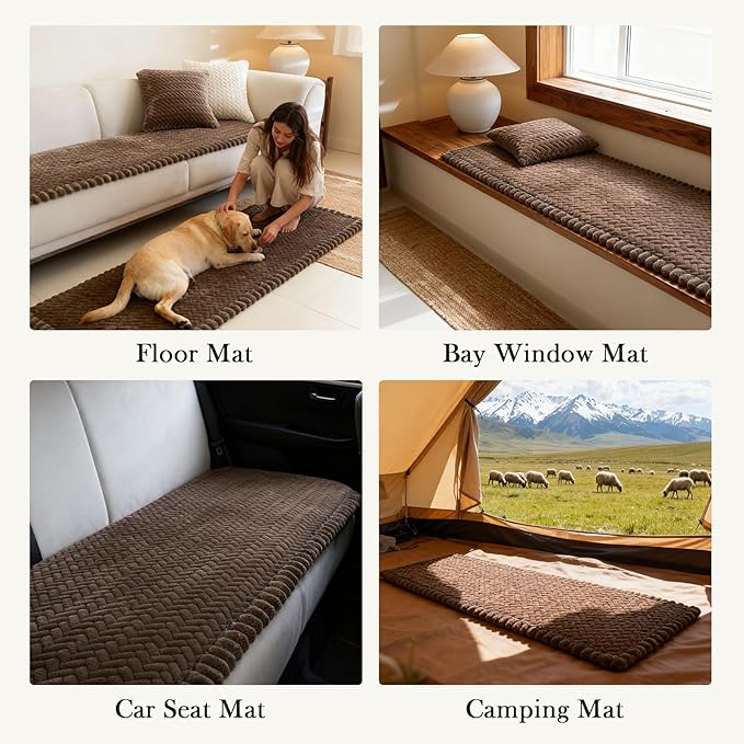 Couch Covers for Dogs, Dog Sofa Covers Washable, Dark Brown Non Slip Pet Couch Protector Blanket for 3 Cushion and Sectional Sofas