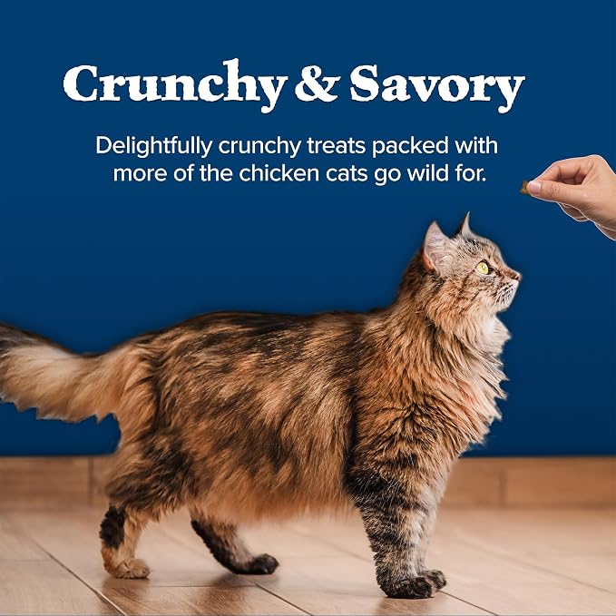 Blue Buffalo Wilderness Tasty Chicken Crunchy Cat Treats, Grain-Free Cat Treats, Real Chicken, Natural Ingredients, Enhanced with Vitamins, Minerals & Other Nutrients, Great for Training, Tub 12 oz.