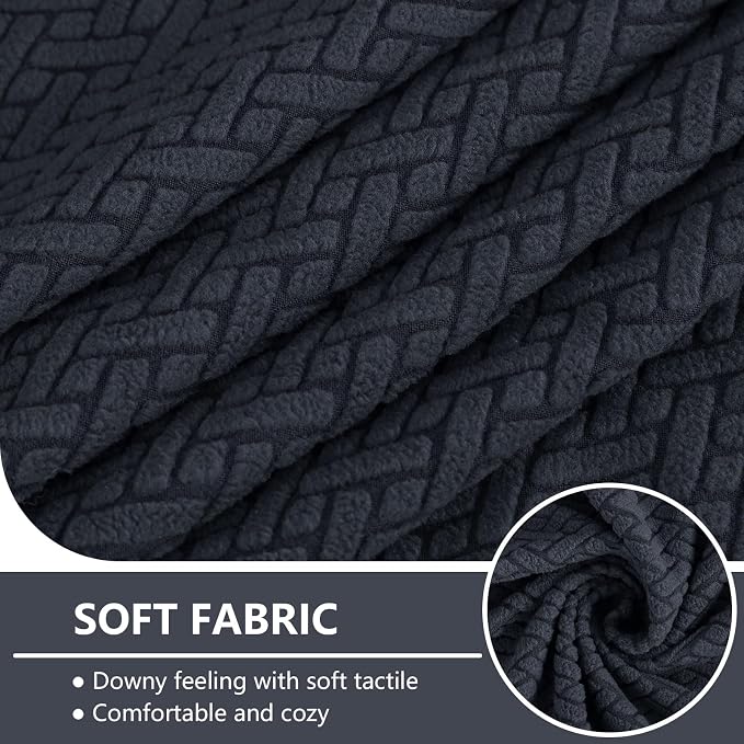 hyha Waterproof Couch Cushion Covers, Wear Resistant Couch Cover, Anti Slip Sofa Slipcovers Washable, Soft Thick Jacquard Furniture Protector for Pets Dog (1 Piece for Backrest M, Dark Grey)