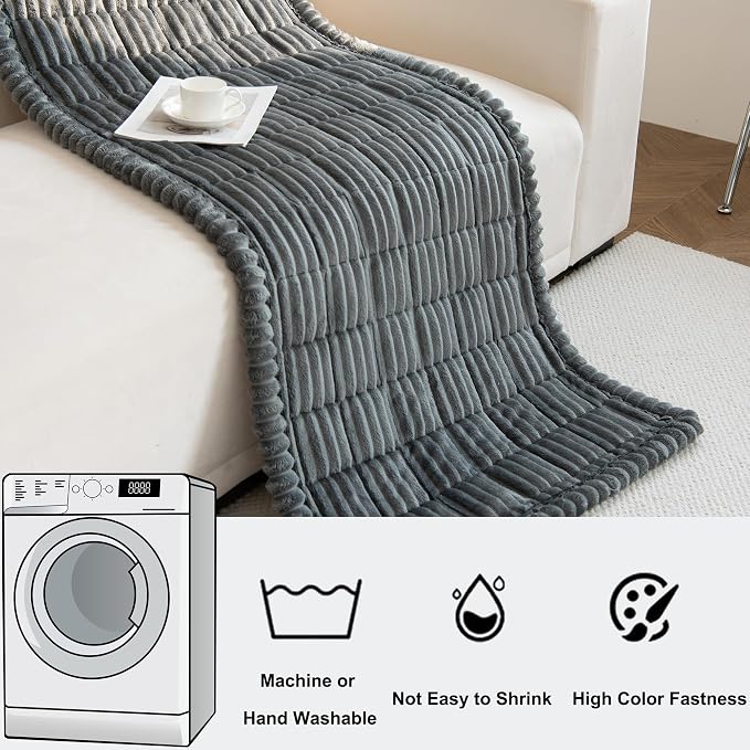 Mivnue Pet Couch Cover, Couch Covers for Dogs, Washable Dog Sofa Covers Couch Protector, Fuzzy Non Slip Couch Slipcover Pet Friendly (Dark Grey, 27.6" x 70.9")