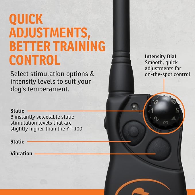 SportDOG Brand® YardTrainer 100S Remote Trainer - Shock Collar for Stubborn Dogs - Train with Tone, vibrate, or Static