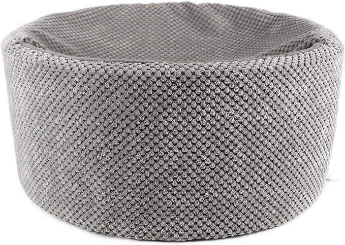Winsterch Large Cat Bed - Soft, Enclosed & Washable cat Cave Bed for Indoor/Outdoor Cats & Kittens with Anti-Slip Bottom,Calming, Covered Cave Bed (Gray,17.8 x 17.8 x 7.84 in)