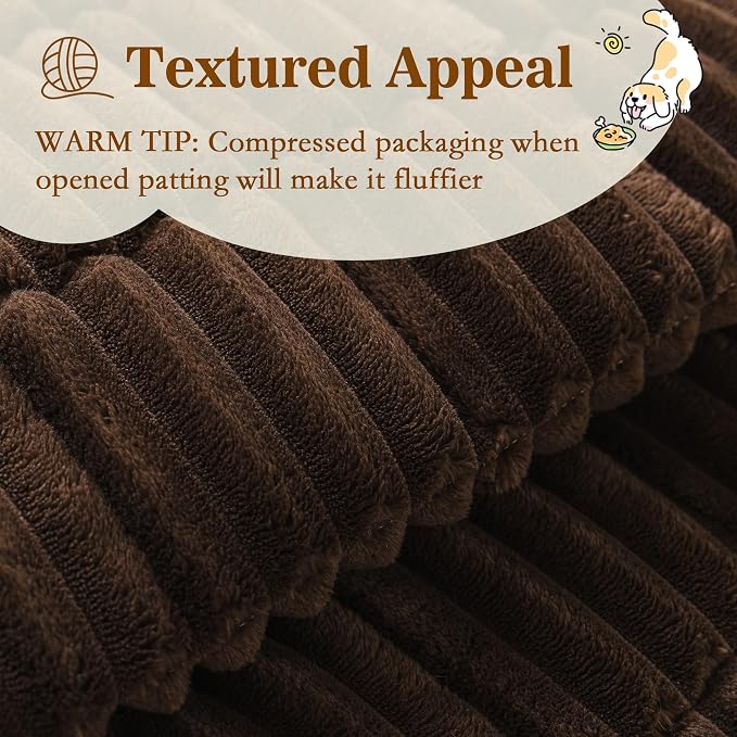 MYSKY HOME Couch Covers for 2 Cushion Sofa, Couch Cover for Dogs, Sofa Covers for Pets Washable, Soft Non-Slip Sofa Slipcovers, Loveseat Couch Covers, Furniture Protector, Chococlate, 27.6" x 59"