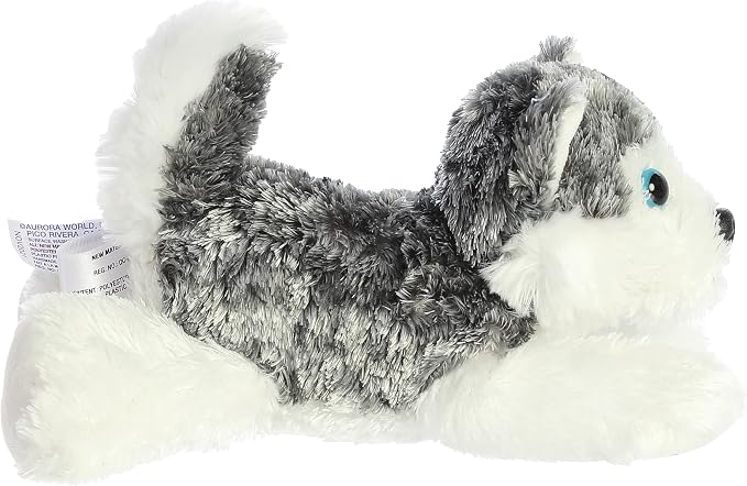 Aurora® Adorable Mini Flopsie™ Mush™ Stuffed Animal - Mini Companions Ready for Playful Adventures - for Kids All Ages, Toddlers, Adults, and Families - Gray 8 Inches