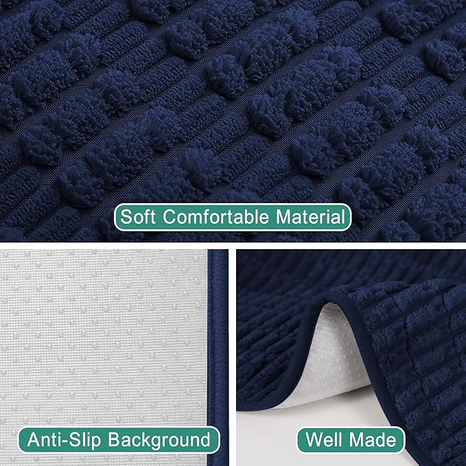 Foxdecor Couch Arm Covers Sofa Armrest Covers, Arm Chair Covers Set of 2, Non-Slip Arm Rest Cover for Sofa, Armchair Slipcovers Couch Protector. (Dark Blue 18x28 inch)