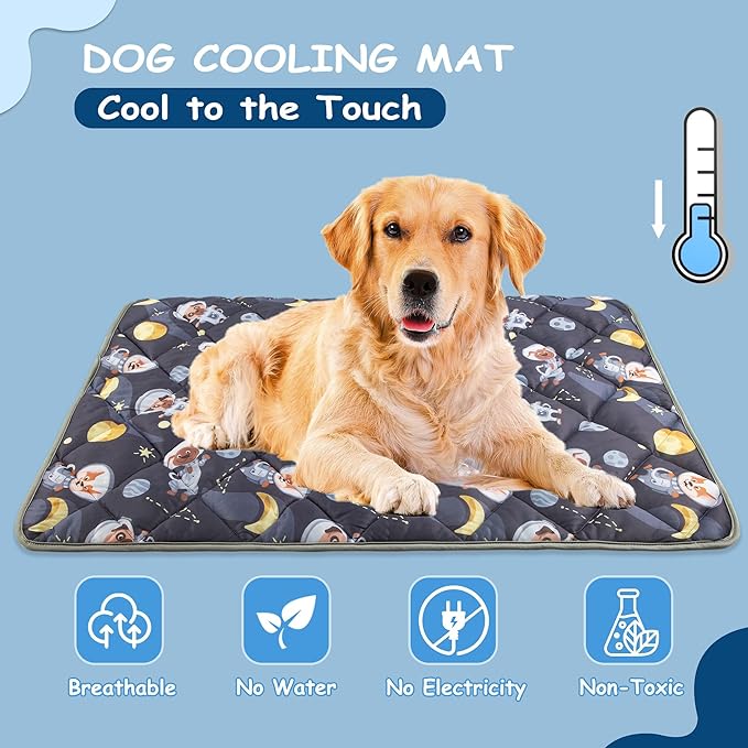 Paw Legend Cool Dog Mat for Dogs & Cats - Summertime Pet Cooling Mat & Blanket, Washable Fabric, X-Large