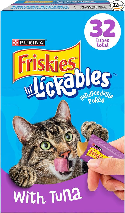 Purina Friskies Lil’ Lickables with Tuna Lickable Cat Treats - 16 oz (Pack of 32)