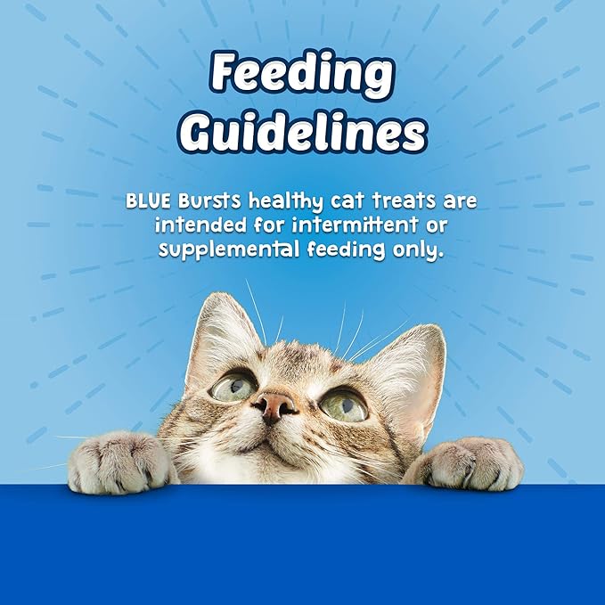 Blue Buffalo Crunchy Cat Treats, Chicken | Bursts | 5-oz Bag | Pack of 4