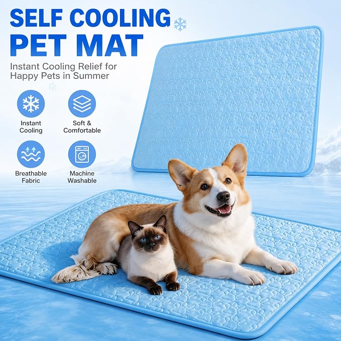 Umphora Cooling Mat, Pet Cooling Mat for Small Medium Large Dog (Umphora CoolBreath Mat, XL)