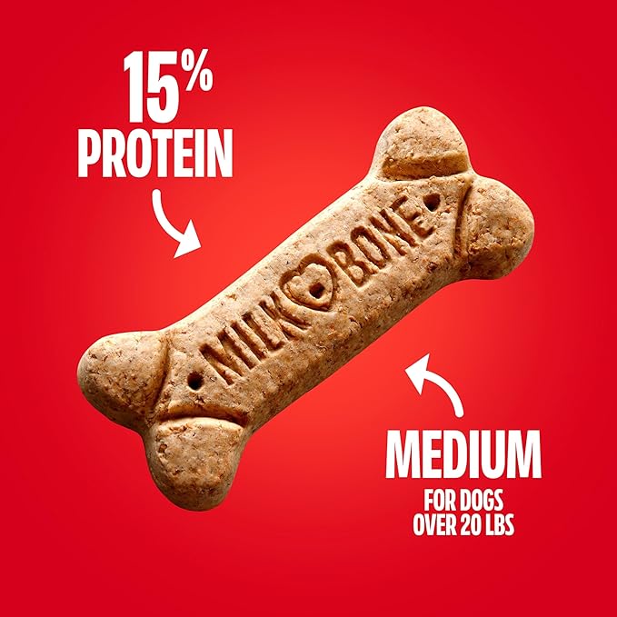 Milk-Bone Crunchy Medium Dog Treats, 4 Lb. Box, Original Beef Flavor