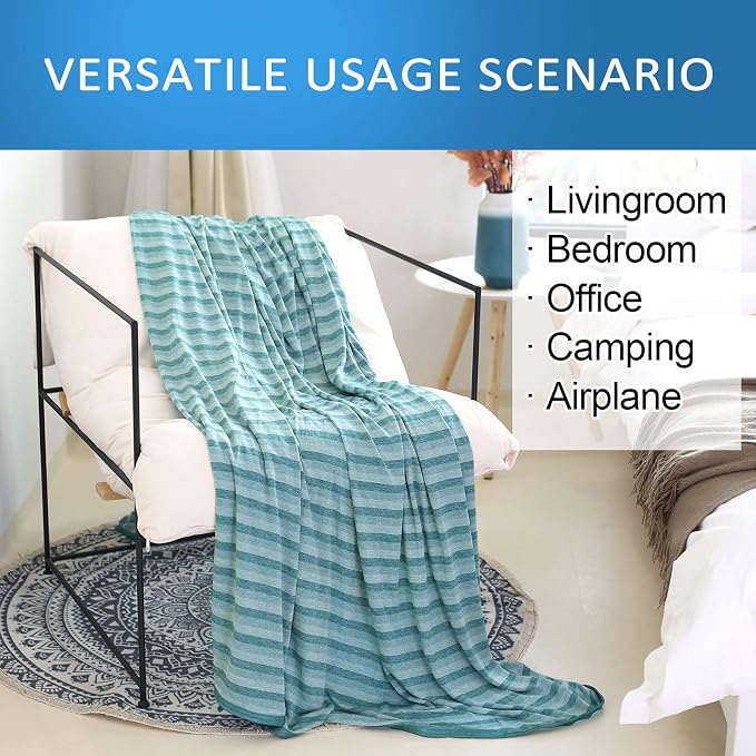 Ailemei Direct Cooling Throw Blanket for Hot Sleepers,Double Sided Cold Effect, Lightweight Breathable Summer Bed Blanket for Couch,Transfer Heat to Keep Body Cool Night Sweats,50"x70"