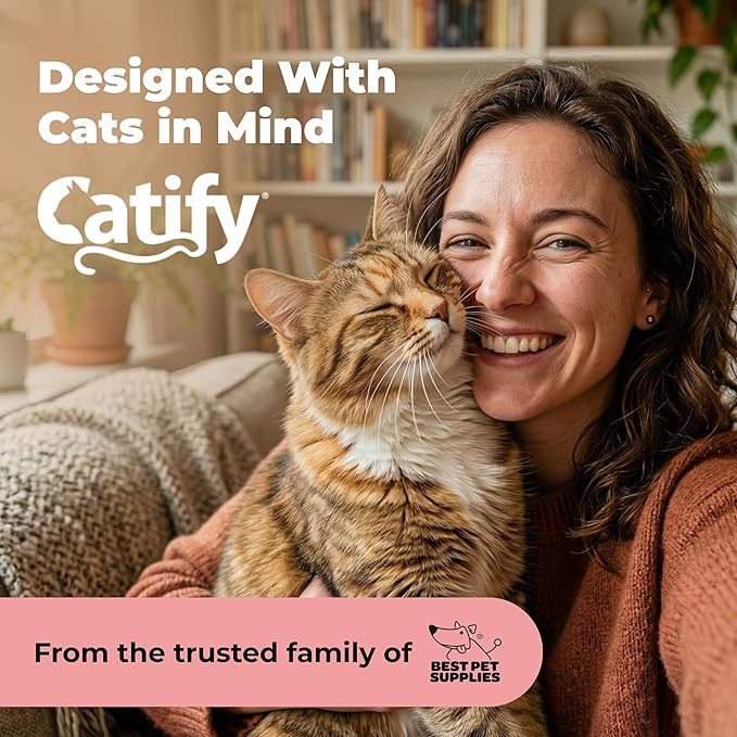 Best Pet Supplies Catify Cat Scratcher, Fun Interactive Scratchers, Posts, Poles, Claw Safe, Furniture Saver Indoor Play Support Natural Cat Behaviors Heavy Duty - Round(3 Pack)