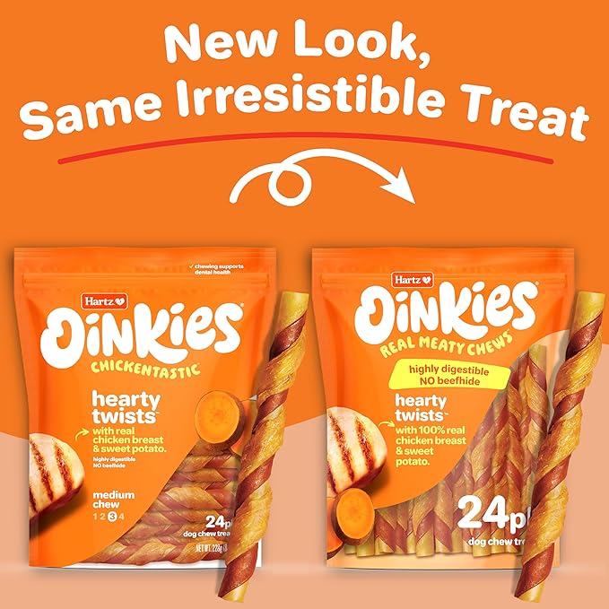 Oinkies Chickentastic Hearty Twists, 24 Count