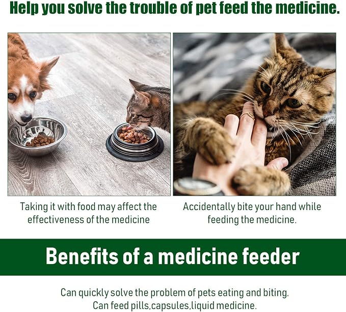 Nuanchu 2 Pieces Pet Pill Plunger Popper for Small Cats Dogs Pill Gun Dispenser Shooter Pet Piller Soft Tip Tablet Syringe Pusher Animal Medicine Feeder for Feeding Accessories (Green)