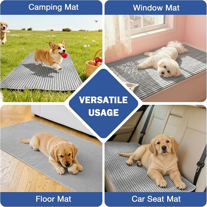 MYSKY HOME 100% Waterproof Couch Cover for Sectional Sofa, Couch Covers for Dogs Washable, Non Slip 2 PCS Sofa Slipcover, L Shape Sofa Cover Furniture Cover for Pet, Light Grey, 35"x70.9"+35"x70.9"