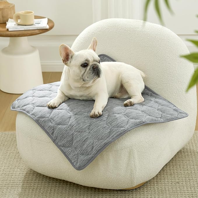 COZY KISS Dog&Cat Cooling Couch Cover, 27.5x27.5 Inch Waterproof Pet Pad, Q-Max > 0.4 Cool-Tech Fabric, Dark Grey