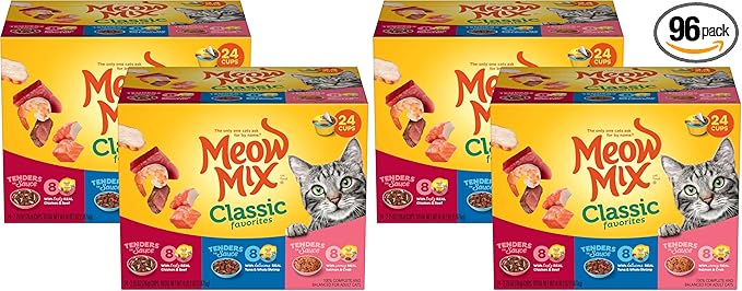 Meow Mix 2.75 Ounce Classic Favorites Variety (Pack of 96)