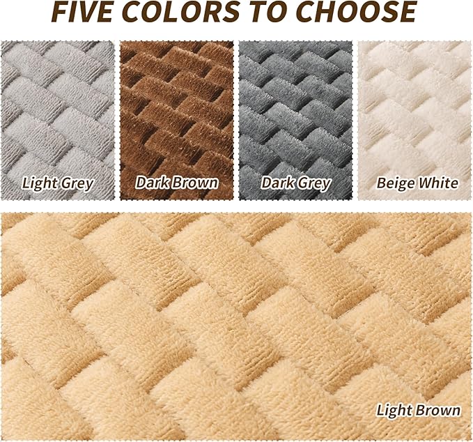 Couch Covers for Dogs Washable, 27.6"x82.7" Velvet Dog Couch Cover Protector, Fuzzy Plush Pet Sofa Cover for 3 Cushion Couch, Sofa Covers for Pets(1PC,Light Brown,3 Seater Sofa Pad Cover)