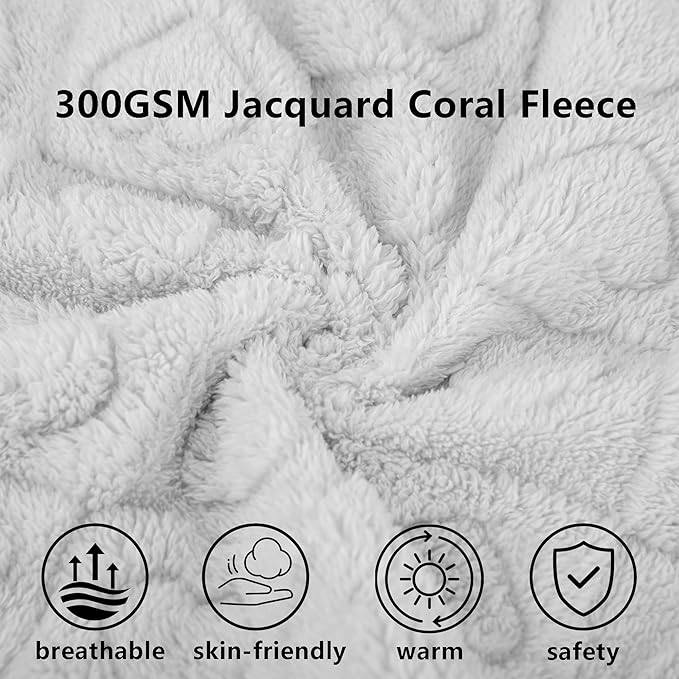 gogobunny Pet Blanket for Dogs Cats, 300GSM Ultra Soft Coral Fleece Blanket, Washable Small Dog Cat Blanket, Calming Crate Mat, Furniture Protector for Couch Bed Car Seat, Light Grey, 30x40IN