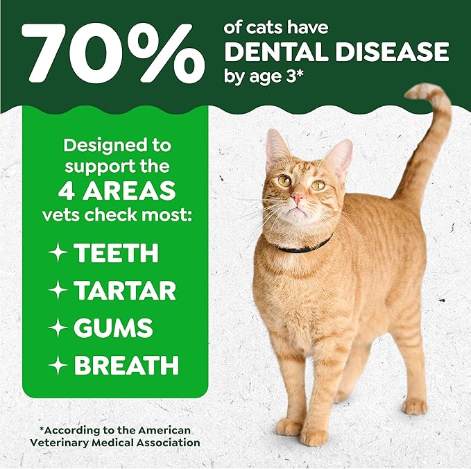 Greenies Cat Treats, Veterinarian-Recommended Adult Natural Dental Cat Treats, Tempting Tuna Flavor, 4.6 oz. Tub (Pack of 2)