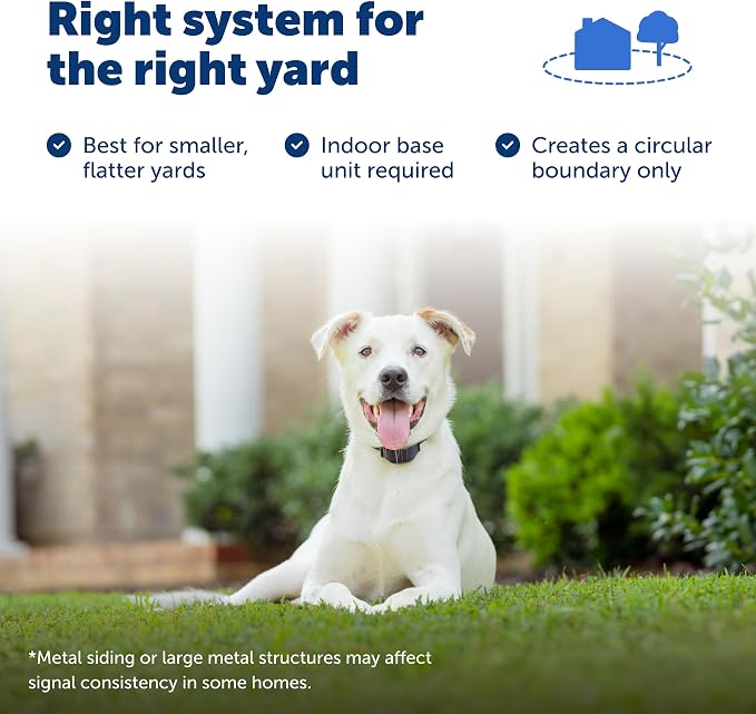 PetSafe Stay & Play Wireless Fence with Replaceable Battery Collar No Wire to Bury Covers 3/4-Acre Yard for Dogs 5 lbs and Up Portable Design from the Parent Company of Invisible Fence Brand