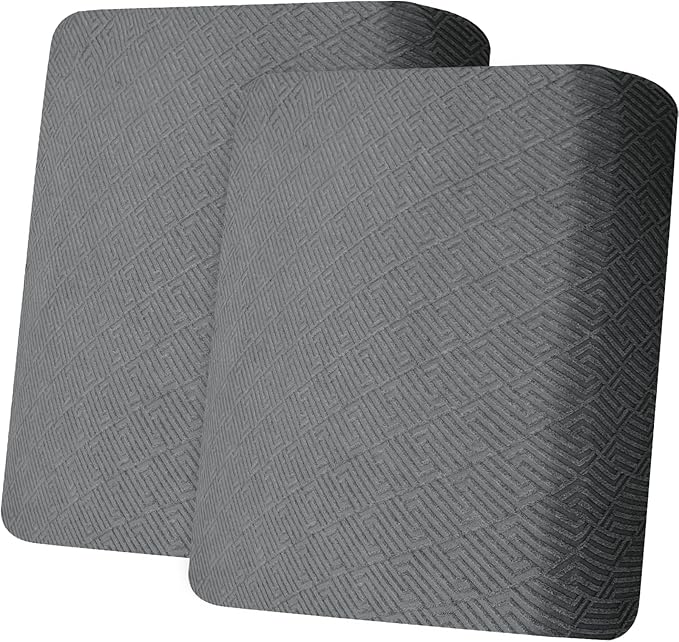 XINEAGE Large Couch Cushion Covers Seat Cushion Cover Thick Stretch Sofa Slipcovers 2 Piece Individual Couch Covers with Elastic Bottom(2 XL Seat Cushion/Backrest,Light Gray)