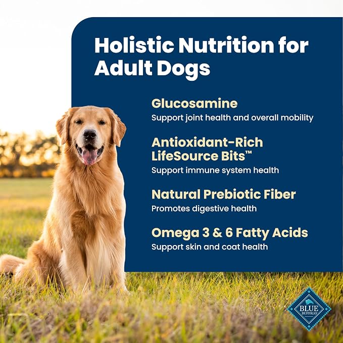 Blue Buffalo Life Protection Formula Lamb & Brown Rice Adult Dry Dog Food, Supports Immunity with Antioxidant-Rich LifeSource Bits, Promotes Healthy Muscle Development, Skin & Coat Health, 40 lbs.