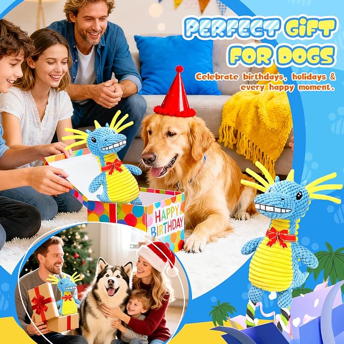 Fuufome Squeaky Dog Toys for Large Dogs： Durable Large Dog Toys for Medium and Small Breeds -Plush Pet Toys to Keep Dogs Busy